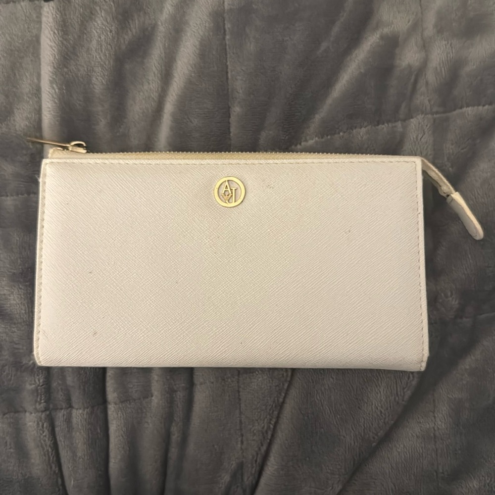 Armani Jeans - white leather wallet